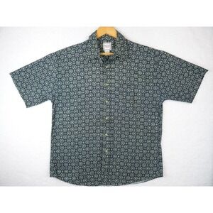 Western Plains Trading Co Mens Shirt Size Large Green Button Up Short Sleeve